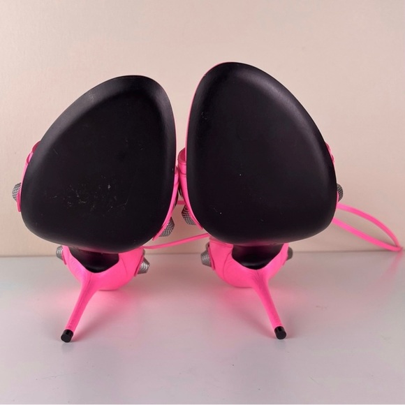 NEW BALENCIAGA REVOLVE PINK LEATHER SANDALS - Picture 15 of 16